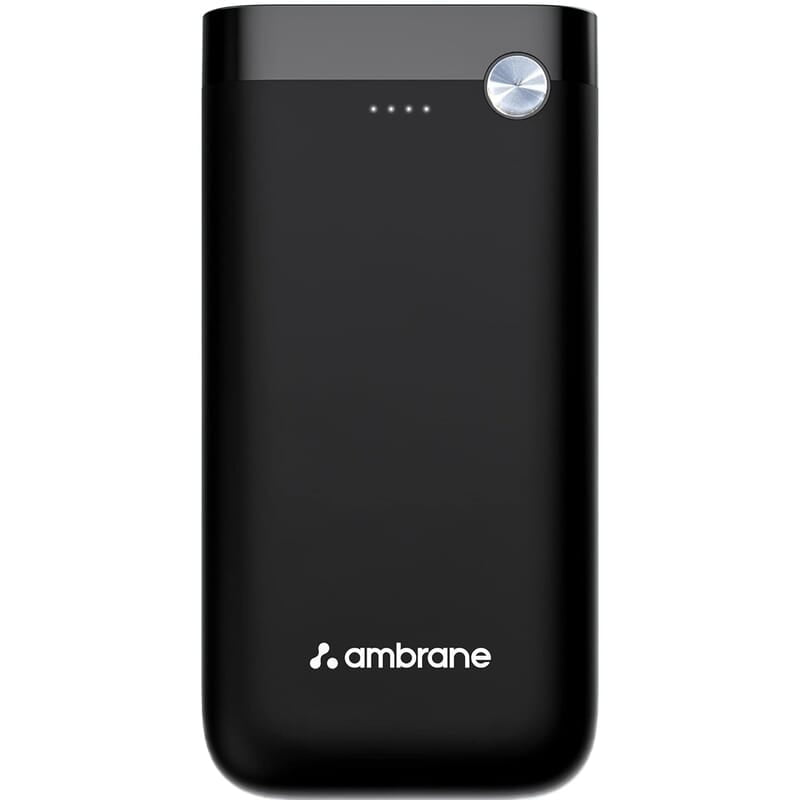 Ambrane 20000mAh Powerbank, 20W Fast Charging, Triple Output (2 USB & 1 Type C)
