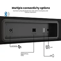 Portronics Sound Slick 5 – 80W Wireless Soundbar with Remote offers immersive sound, sleek design, and easy connectivity. Perfect for enhancing your TV audio experience at home.