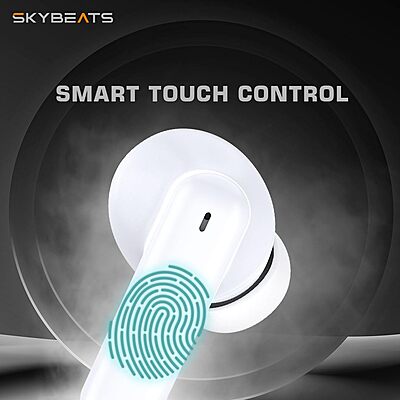 Just Corseca Skybeat Powerbuds – ANC TWS Earbuds | Low Latency Game Mode | White