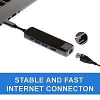 Live Tech USB-C Multiport Adapter 5-in-1 enhances connectivity with HDMI, USB-A, USB-C, and SD card slots, perfect for laptops and tablets. Compact design for on-the-go use.