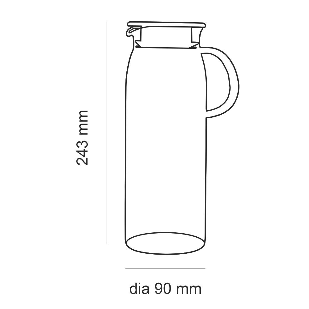 BOROSIL NEO GLASS BOTTLE WITH BLUE LID 550ML
