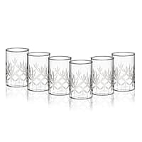 Borosil 295 ml Set of 6 pcs Meadow Vision Transparent Drinking Glass | Borosilicate Glass Tumblers for Water, Cold Drinks, Juice| Flame Proof, Microwave & Dishwasher Safe | for Daily use & Gifting