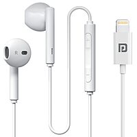 Portronics Conch Theta L – 8-Pin Earphones with Mic, featuring a sleek white design, high-quality sound, and comfortable fit for an immersive audio experience on the go.