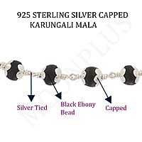 Original Karungali Mala with Silver Tied