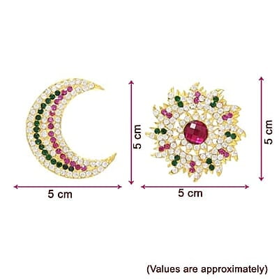 Pink with Green stone Suryapirai,Chandra pirai