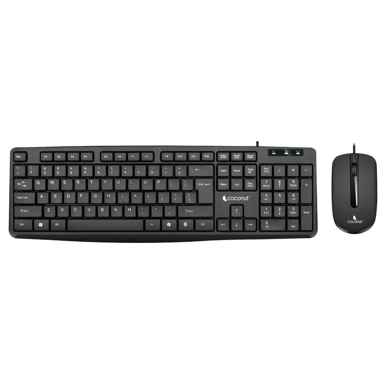 Coconut Cherry Wired Combo (K24 104-Key Keyboard with M24 USB Mouse, Durable & Perfect for Office/Home Use, 1 Year Warranty)
