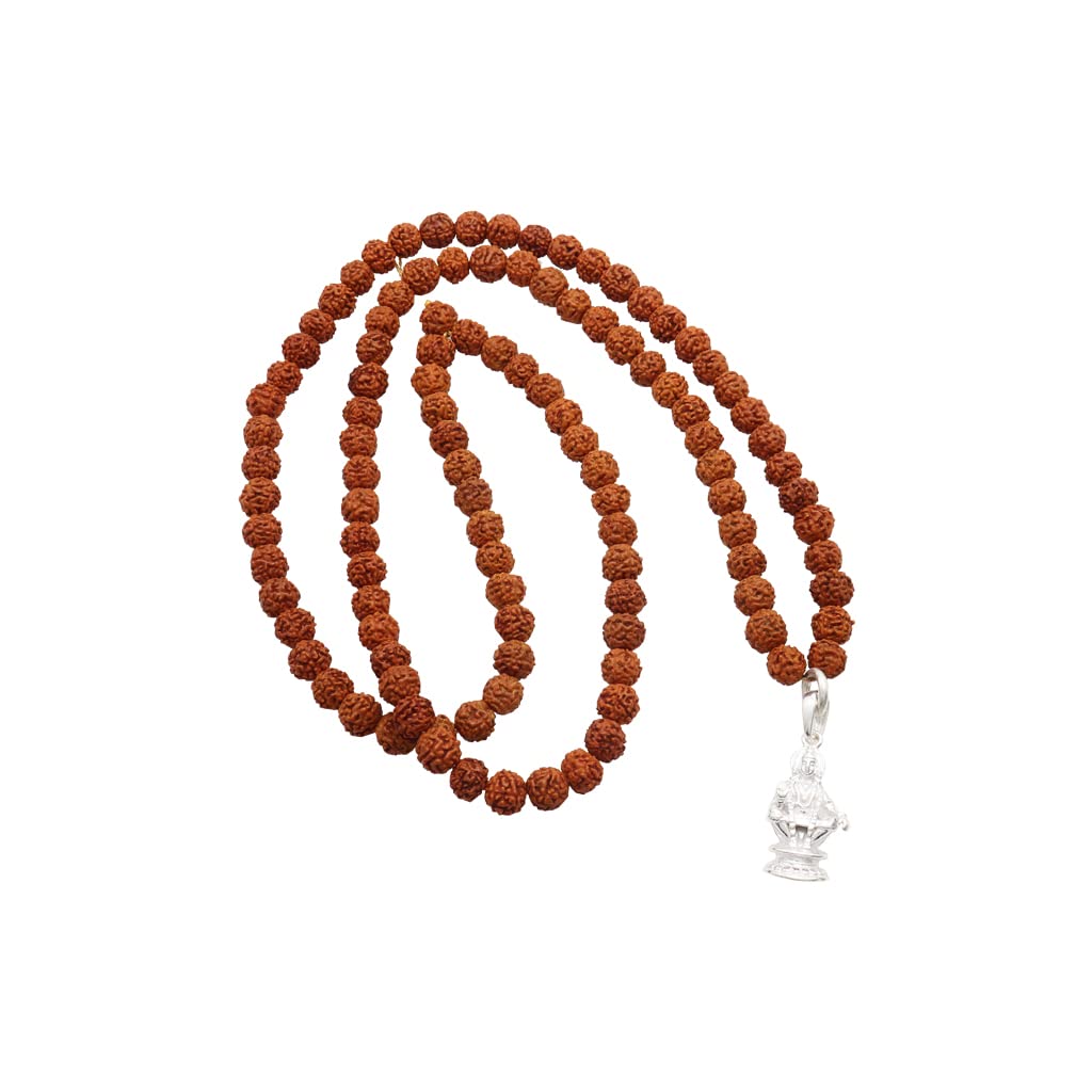 Rudraksha Mala/Chain with Ayyappa Pendent/Dollar