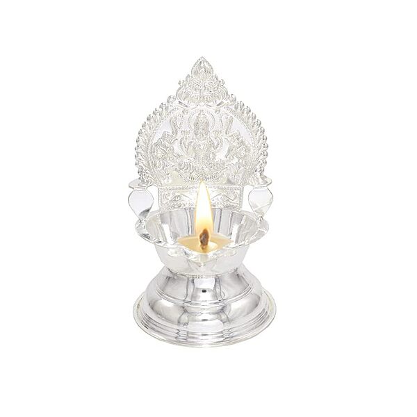 Sterling Silver Kamakshi Diya – Pooja Lamp