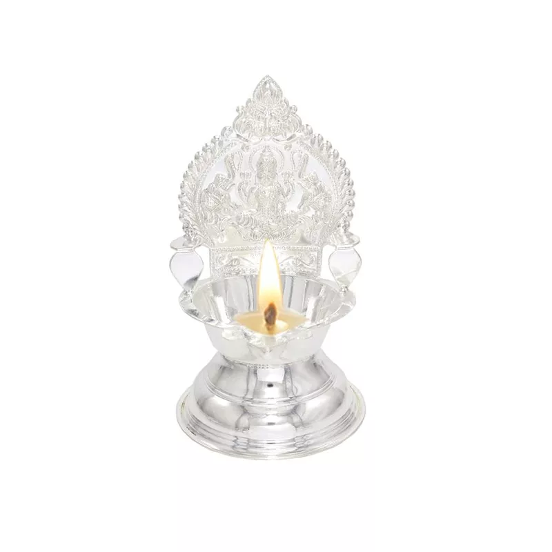 Sterling Silver Kamakshi Diya β Pooja Lamp