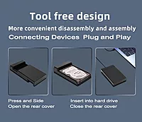 Hammok 2 in 1 USB 2.0 External Hard Drive Casing for 2.5″ & 3.5″ Sata Hard Drives Dual 2.5 inch and 3.5 inch HDD Enclosure Case (Emily)