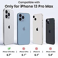 GRIPP Amaze Back Case Compatible iPhone 13 Pro Max 6.7 inch Scratch Resistance PC Shield with Tough Bumper Drop Tested Total Protection Back Cover - (Black)