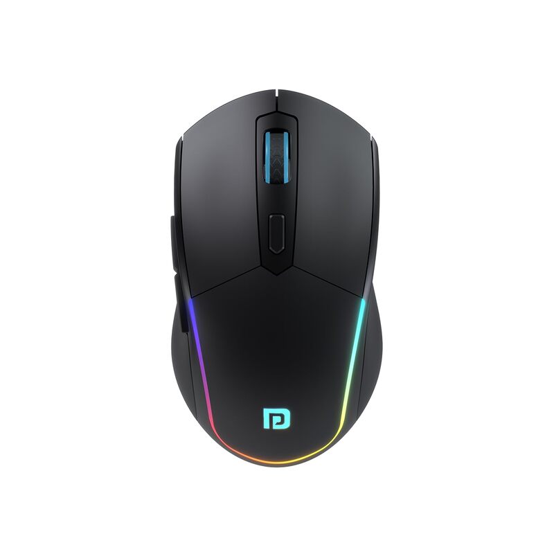 Portronics Toad One Black – Dual Mode RGB Mouse features wireless and wired connectivity, customizable RGB lighting, ergonomic design, and high precision for gamers and professionals alike.