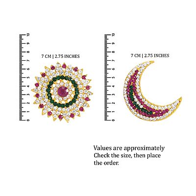 uriya Pirai chandra Pirai Decorative Items for God and Goddess Pooja Mandir Temple Decoration head crown decor deity