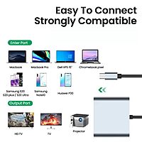 HAMMOK Oscar USB-C to Dual HDMI Adapter allows you to connect two HDMI displays to your USB-C device. Enjoy high-resolution video output and seamless multitasking with this compact adapter.