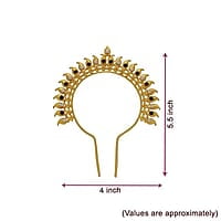 Srimathi Jewellers Gold Plated Leaf Head Crown | Perfect for Enhancing Your Spiritual Decor | Used as Bharatanatyam, Kuchipudi, Oddisi Dancers Head Set | traditional head accessory