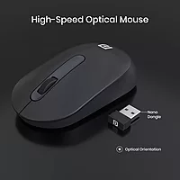 Portronics Toad 13 Wireless Mouse – 2.4GHz| USB Nano Receiver | Black | 1 Year Warranty