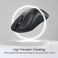 Portronics Toad 33 Wireless Mouse – 2.4GHz Wireless Receiver | Adjustable Sensitivity | Ergonomic Design | For Laptop, Desktop, PC, Mac | Black
