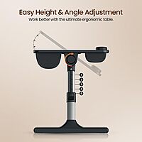 POR 2054 My Buddy Z Portable Laptop Table – Height & Angle Adjustments | Brown | 1 Year Warranty