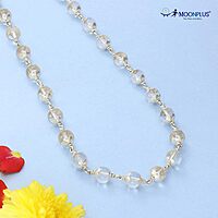 Pure Silver Sphatik mala Crystal Jaap Mala for Pooja