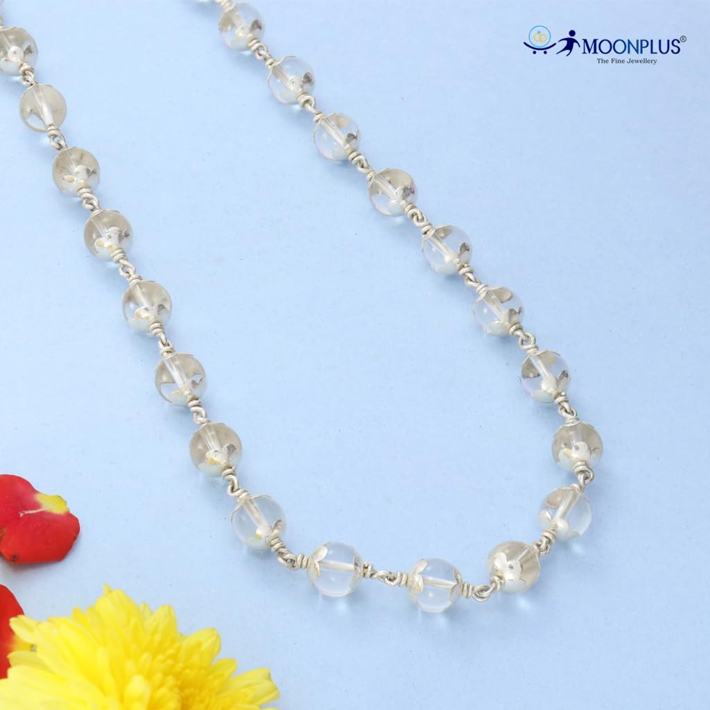 Pure Silver Sphatik mala Crystal Jaap Mala for Pooja Pure Silver Sphatik mala Crystal Jaap Mala for Pooja