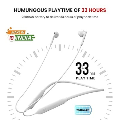 Portronics Harmonics Z5 Wireless Bluetooth Stereo Headset with 33Hrs Playtime, Double EQ Mode, 14.2 mm Dynamic Drivers, Click Action Buttons(White) Portronics Harmonics Z5 Wireless Bluetooth Stereo Headset with 33Hrs Playtime, Double EQ Mode, 14.2 mm Dynamic Drivers, Click Action Buttons(White)