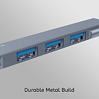 Portronics Mport 31 Pro – 4-in-1 USB Hub, Dual Plugs, compact design, supports multiple devices, high-speed data transfer, ideal for laptops and desktops, plug and play, durable and portable.