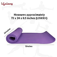 Lifelong Foam 13mm Extra Thick Yoga and Exercise Mat with Carrying Strap, Medium
