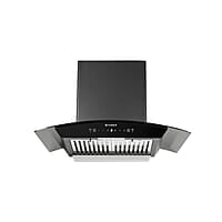 Faber 75 cm 1500 m³/hr Autoclean Curved Shape Kitchen Chimney HOOD PRIMUS PLUS ENERGY IN HCSC BK 75 with SS Baffle Filter