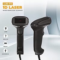 Lapcare LLBS‑013: wired CCD 1D barcode scanner with USB/RS232 interface, 200 fps decoding, supports EAN‑13/UPC/Code 128/Code 39, 1‑yr warranty—fast & accurate.