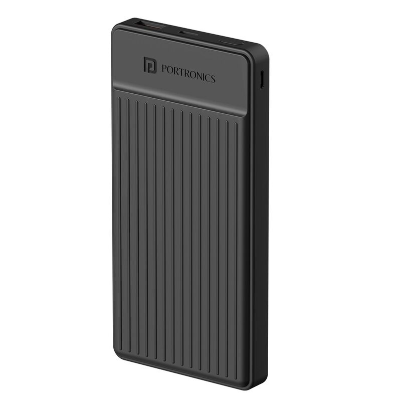 Portronics 2253 Luxcell B 12 10K Power Bank – 10000mAh | 12W Charging | Black