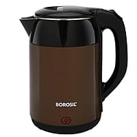 Borosil 1.8L 1800W Stainless Steel Cooltouch Electric Kettle | Boil Water for Tea/Coffee/Soup/Noodles | Water Heater Jug | Auto Cut-off, Dry Boil Protection | Multipurpose Kettle | 1 Year Warranty