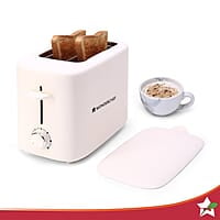 Wonderchef Bellagio 2-Slice Pop-up Toaster with Lid Cover  800 Watt 7- Level Browning Controls