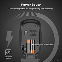 Portronics Toad 25 Wireless Mouse, 2.4 GHz with USB Nano Dongle, 1200 DPI Optical Tracking, Ambidextrous for PC, MacBook, Laptop