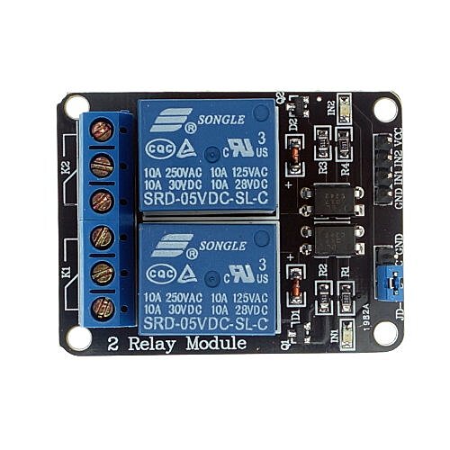 2-Channel 5V 10A Relay Module with Optocoupler (Isolated) for Arduino, PIC, AVR, DSP, ARM