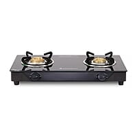 Wonderchef Glory 2 Burner Glass Cooktop, Stainless Steel Drip Tray,Manual Ignition Gas Stove