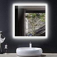 Square LED Touch Sensor Mirror For Washroom 04 Square LED Touch Sensor Mirror For Washroom 04