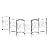 Borosil 295 ml Set of 6 pcs Berry Vision Transparent Drinking Glass | Borosilicate Glass Tumblers for Water, Cold Drinks, Juice| Flame Proof, Microwave & Dishwasher Safe | for Daily use & Gifting