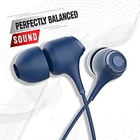 Blaupunkt EM01 in-Ear Wired Earphone with Mic and Deep Bass HD Sound Mobile Headset with Noise Isolation and with customised Extra Ear gels