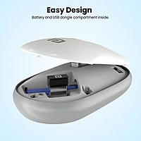 Portronics Toad II Grey – A versatile dual mode wireless mouse that connects via Bluetooth or USB receiver. Ergonomic design, smooth tracking, and long battery life make it perfect for work or play.