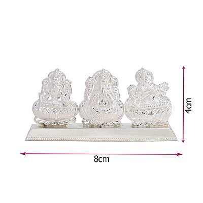 Silver Lord Saraswathi,Ganesh,Lakshmi Idol Silver Lord Saraswathi,Ganesh,Lakshmi Idol
