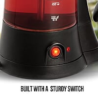 Havells Crystal Tea-Coffee Maker Glass with Filter Basket Indicator Light Transparent Glass Carafe 600 W