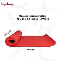 Lifelong Foam 13mm Extra Thick Yoga and Exercise Mat with Carrying Strap, Medium