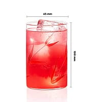 Borosil 295 ml Set of 6 pcs Bouquet Vision Transparent Drinking Glass | Borosilicate Glass Tumblers for Water, Cold Drinks, Juice| Flame Proof, Microwave & Dishwasher Safe | for Daily use & Gifting