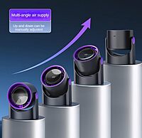 Portronics Chill On Table Fan – 3 Speed | Noiseless | Rechargeable | White | 1 Year Warranty