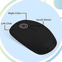 ZEBRONICS Haze Wireless Mouse for Computers, Laptops with 1200 DPI, Advanced Optical Sensor, 2.4GHz USB Nano Receiver, Plug - Play Usage, Power Saving Mode and Comfortable use on Most Surfaces