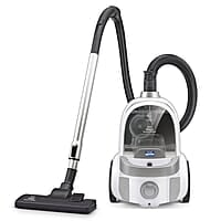 KENT Force Cyclonic Vacuum Cleaner KSL 160  2000W Washable HEPA Filter  Low Noise Rubberized Wheels Multiple Accessories Bagless Design Auto Cord Retractor White/Silver
