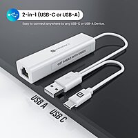 Portronics Mport 60 – USB-C to LAN Hub features 3 USB ports for seamless connectivity. Ideal for laptops, it ensures stable internet access and multiple device connections in one compact design.