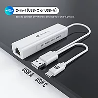 Portronics Mport 60 – USB-C to LAN Hub features 3 USB ports for seamless connectivity. Ideal for laptops, it ensures stable internet access and multiple device connections in one compact design.