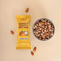 EAT BETTER CO - Better Munch - Sweet Crunchy Nut Mix - Roasted Almonds, Dried Dates and Coconuts. Energizing Healthy Snack - Four Pocket Packs - 160 grams total