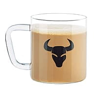 Borosil Glass Mug - 1 Piece, Taurus Transparent, 305ml
